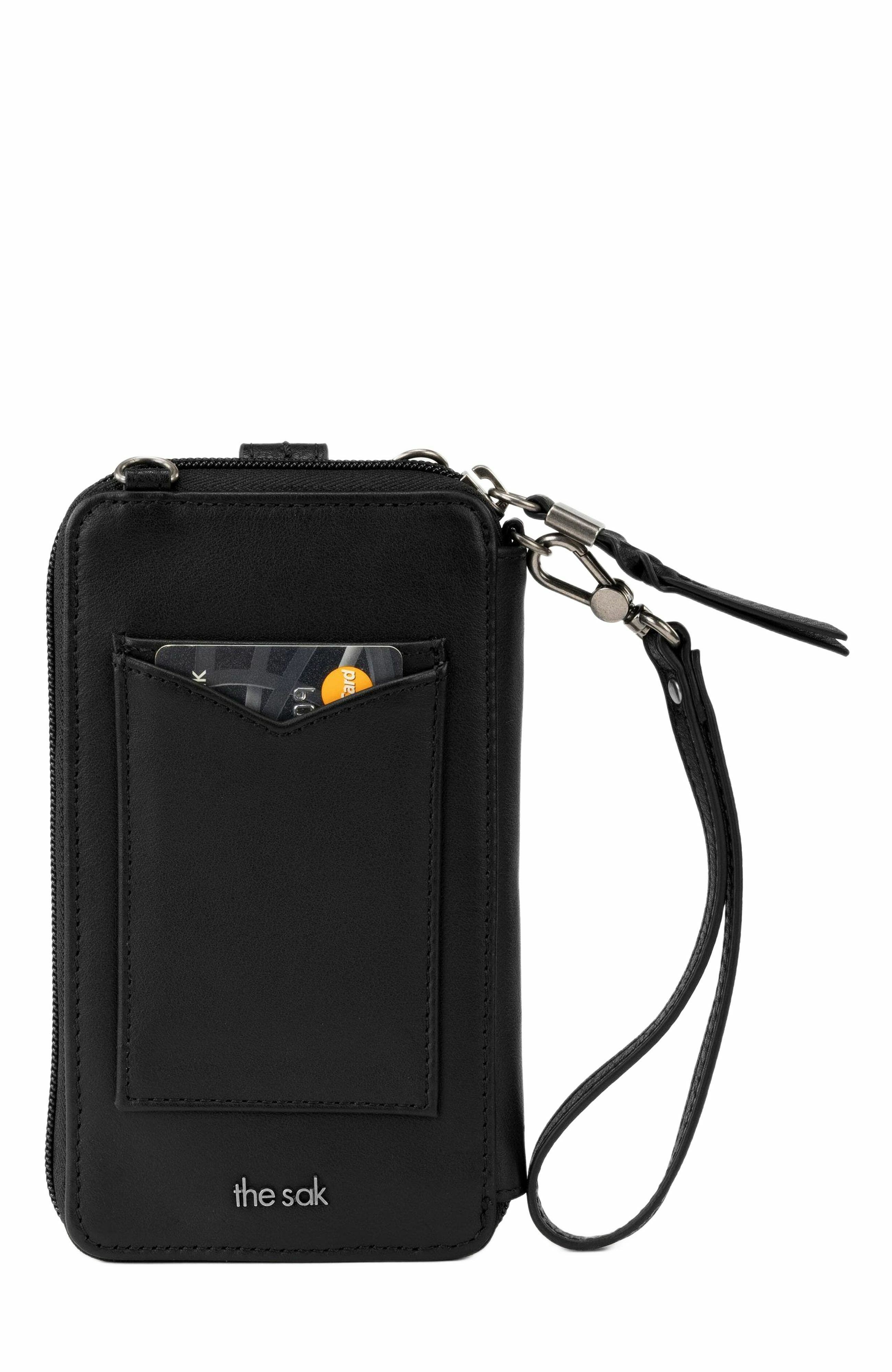 The Sak Silverlake N/S Smartphone Crossbody, Alternate, color, Black Floral Emboss