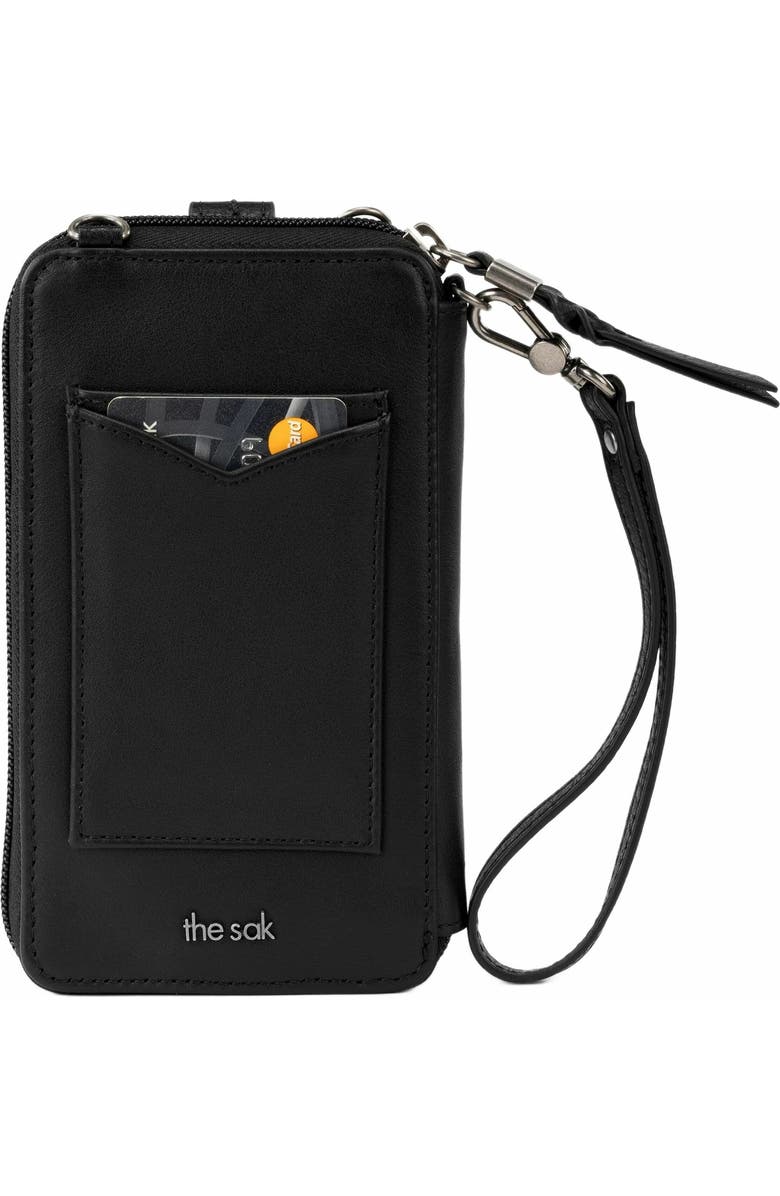 The Sak Silverlake N/S Smartphone Crossbody, Alternate, color, Black Floral Emboss