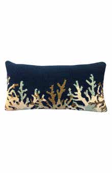 R16 HOME Coral Border Indoor/Outdoor Throw Pillow