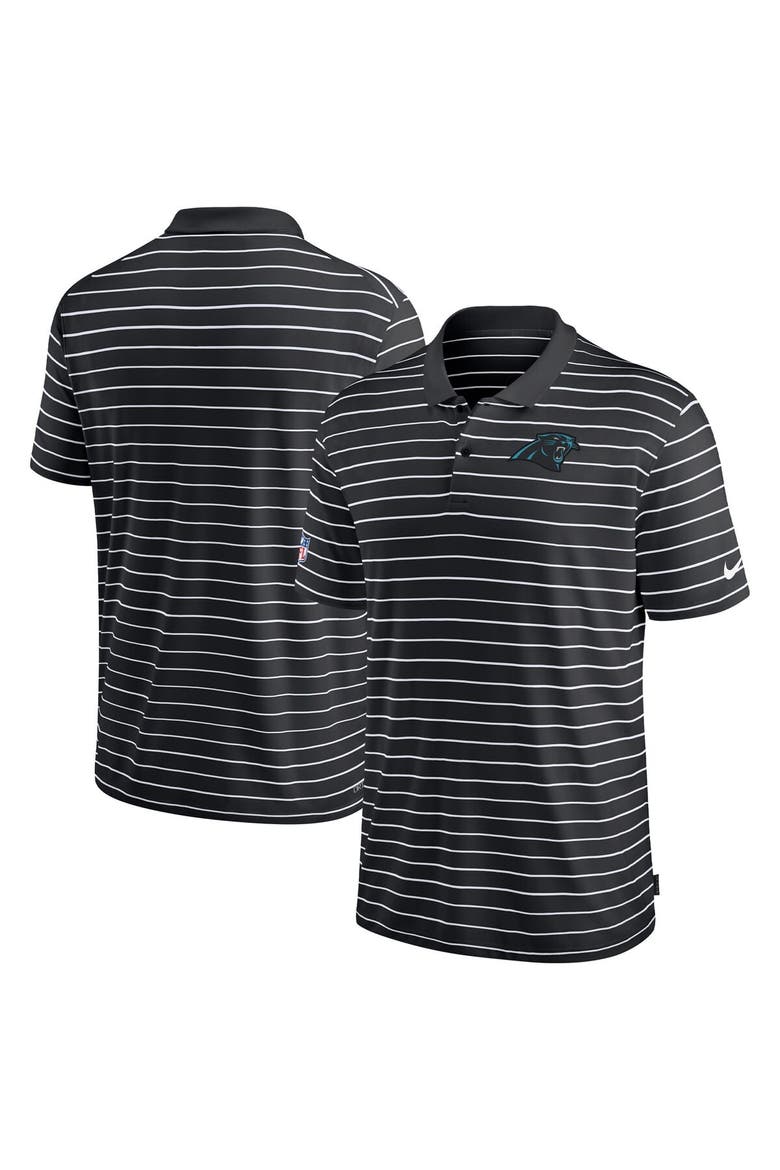 Men's Nike Black Carolina Panthers Sideline Lock Up Victory Performance Polo, Main, color, Black