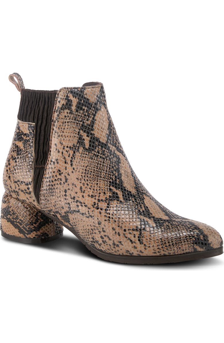 Spring Step Chixe Snake Pattern Bootie, Main, color,