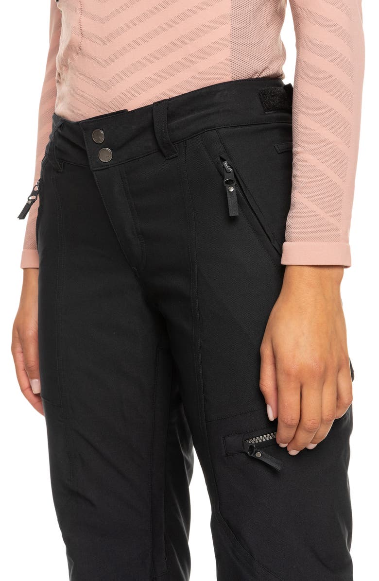 Roxy Cabin Slim Fit Waterproof Snow Pants, Alternate, color, 