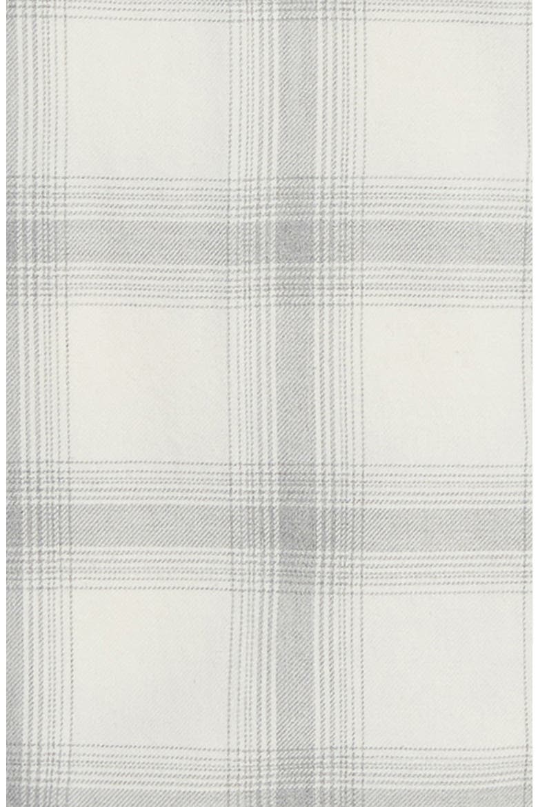Trim Fit Plaid Twill Button-Up Utility Shirt, Alternate, color, WHITE GREY HEATHER PLAID
