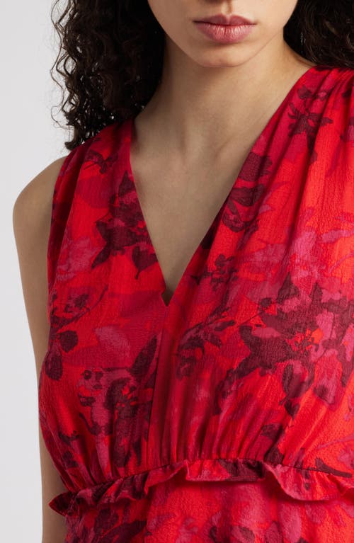 Chelsea28 Floral Tiered Maxi Dress In Red- Pink Lilo Floral