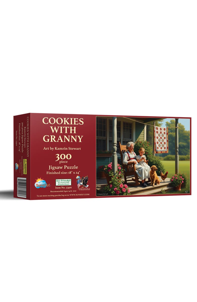 Sunsout Cookies with Granny 300 piece Jigsaw Puzzle for Adults, Main, color, Multicolor