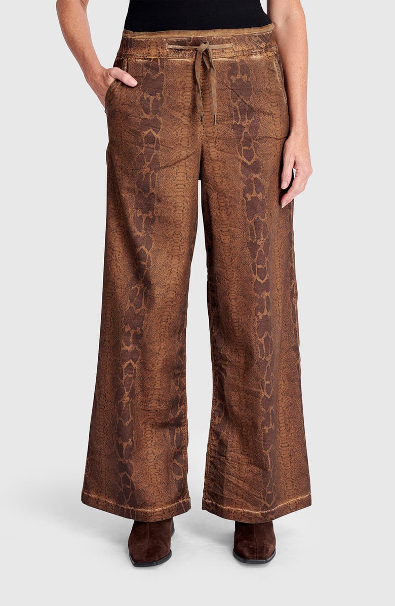 Alembika Python Wide Leg Stretch Jeans, Main, color, Boa