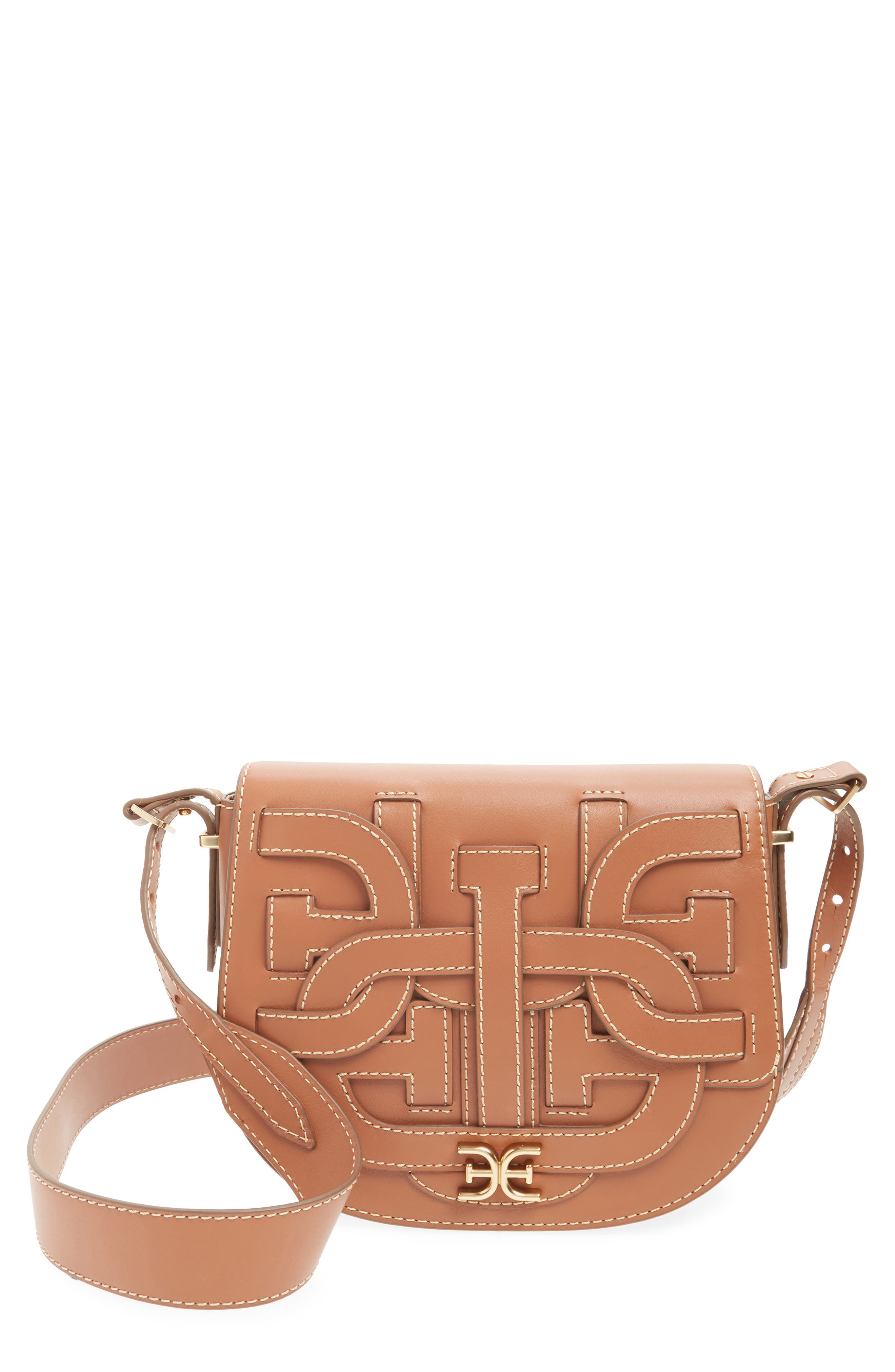 Sam Edelman Bay Leather Saddle Bag, Main, color, 