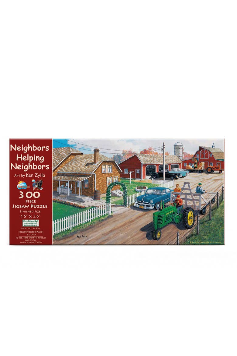 Neighbors Helping Neighbors 300 piece Jigsaw Puzzle for Adults, Alternate, color, Multicolor