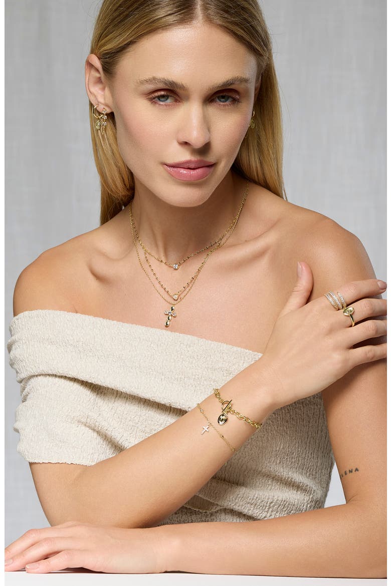Cubic Zirconia Wrap Ring, Alternate, color, GOLD