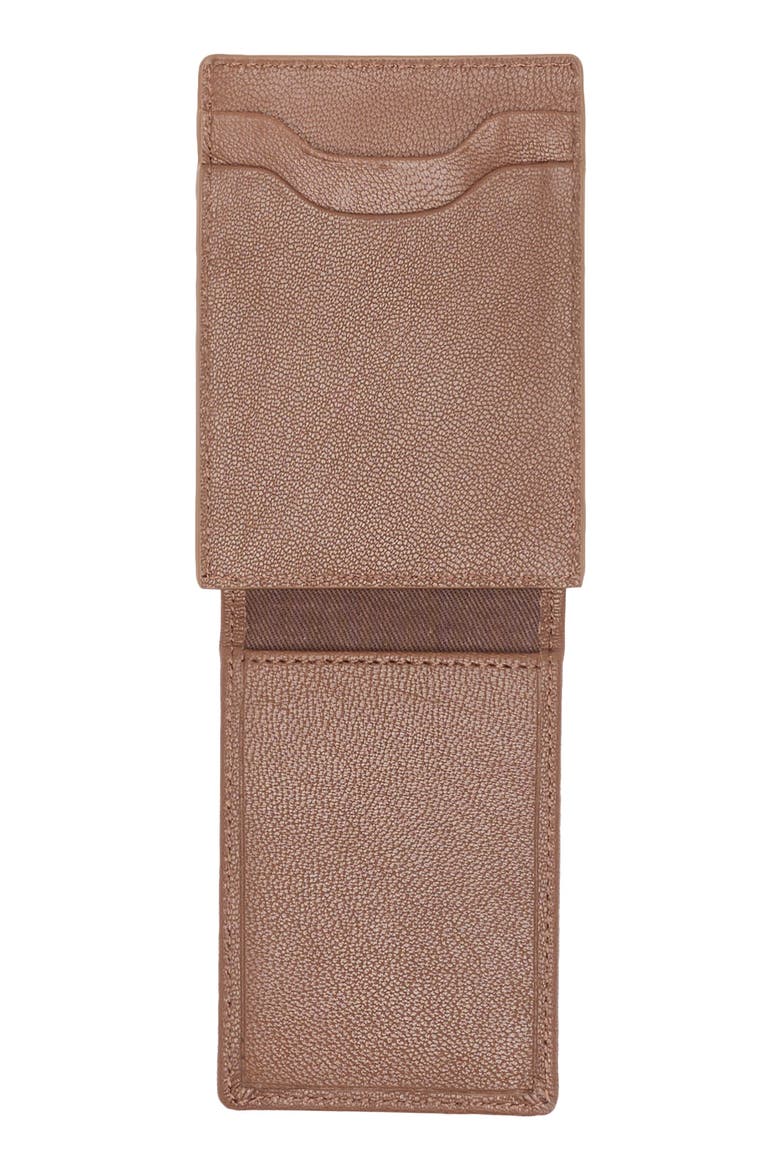 Mulholland Leather Card Case, Alternate, color, BROWN/ TAN