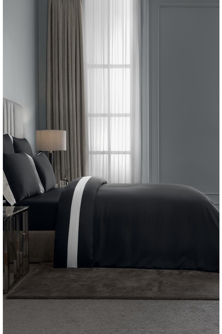 Eden Duvet Cover, Alternate, color, Black