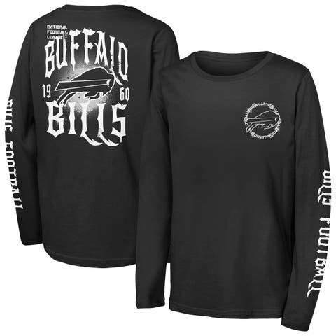 Youth Outerstuff Black Buffalo Bills Rumble Long Sleeve T-Shirt