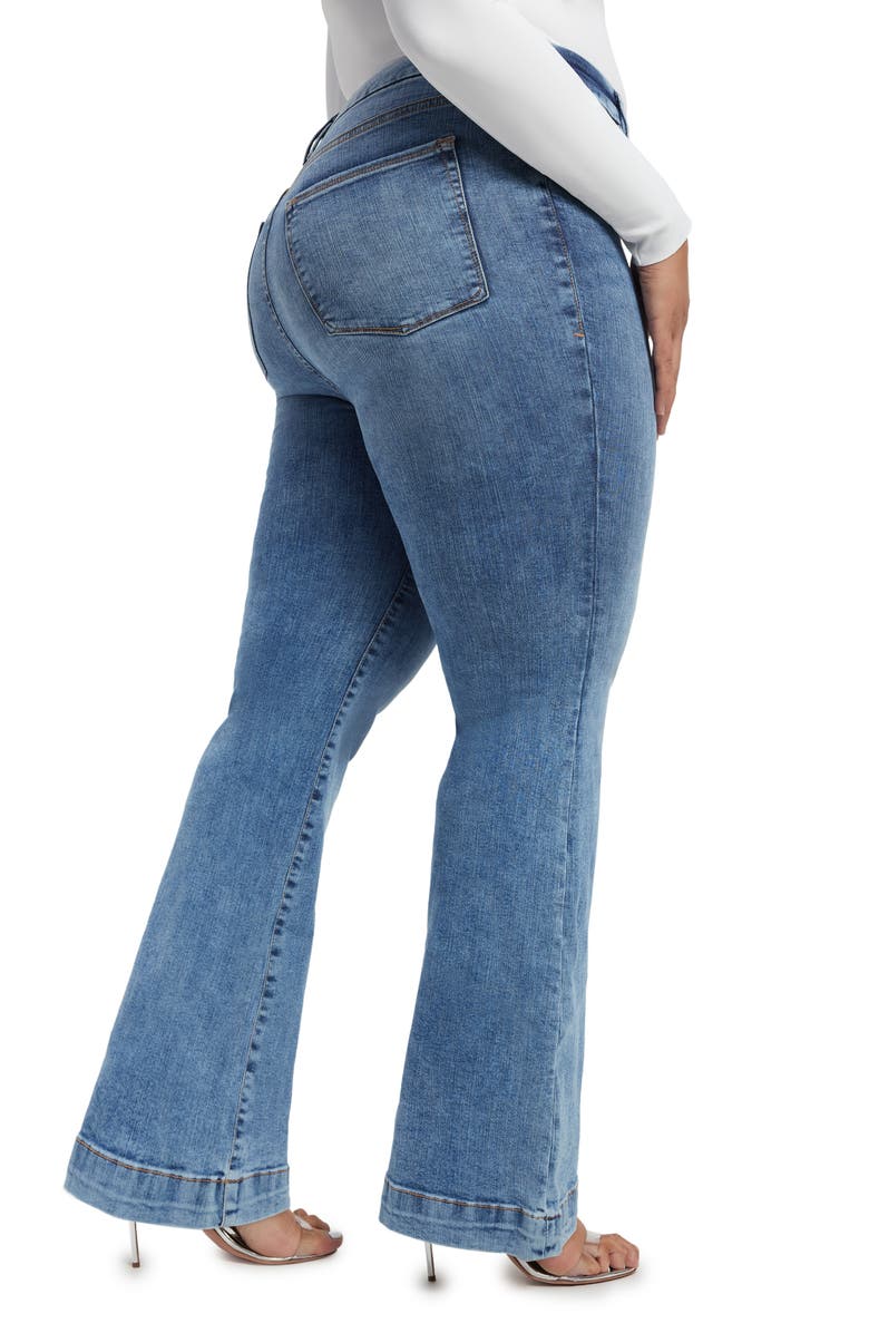 Good American Good Legs Flare Jeans, Alternate, color, 