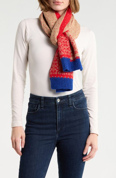 Fair Isle Skinny Scarf