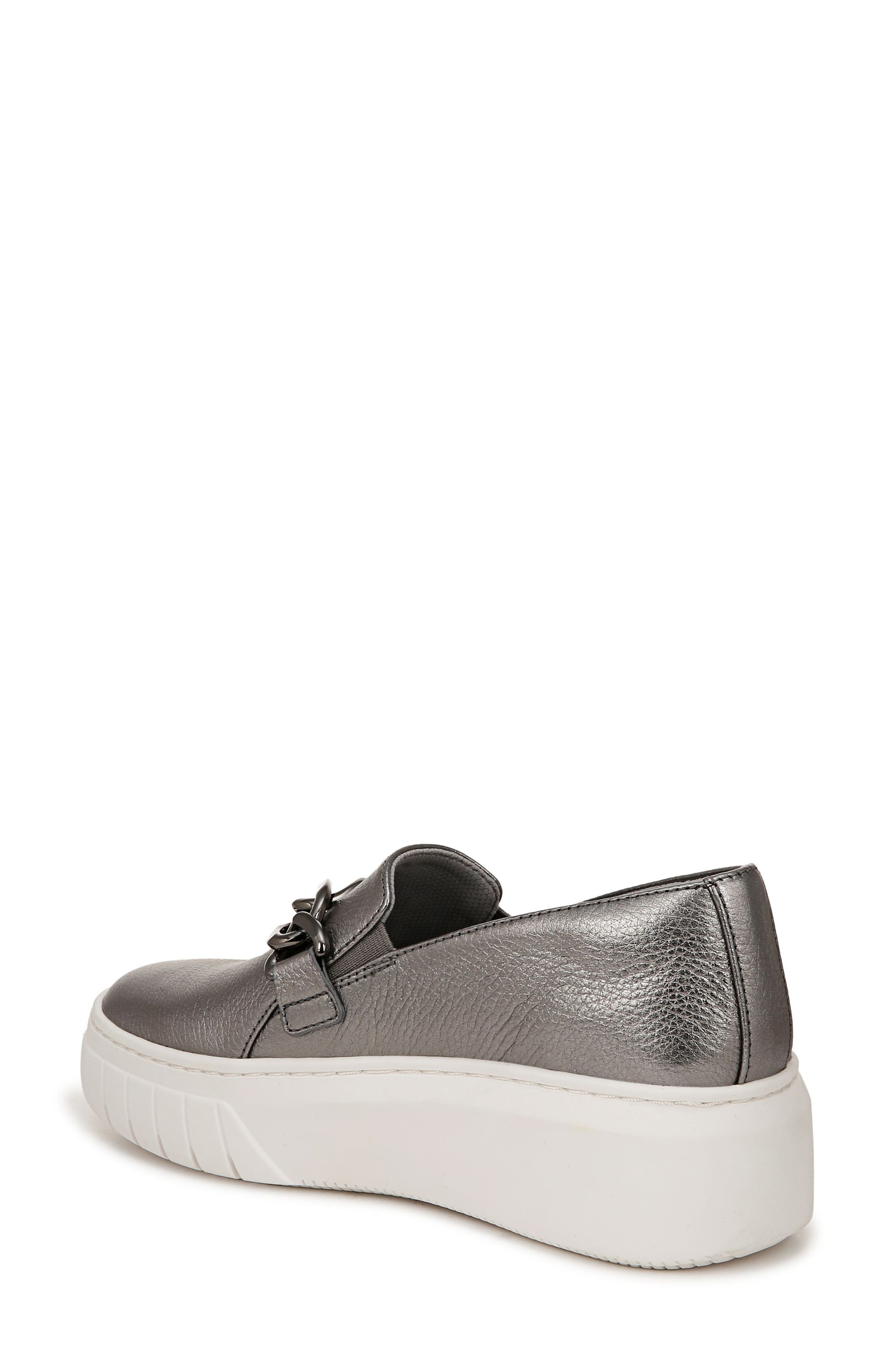 Naturalizer Daphne Slip-On Platform Sneaker, Alternate, color, Pewter Leather