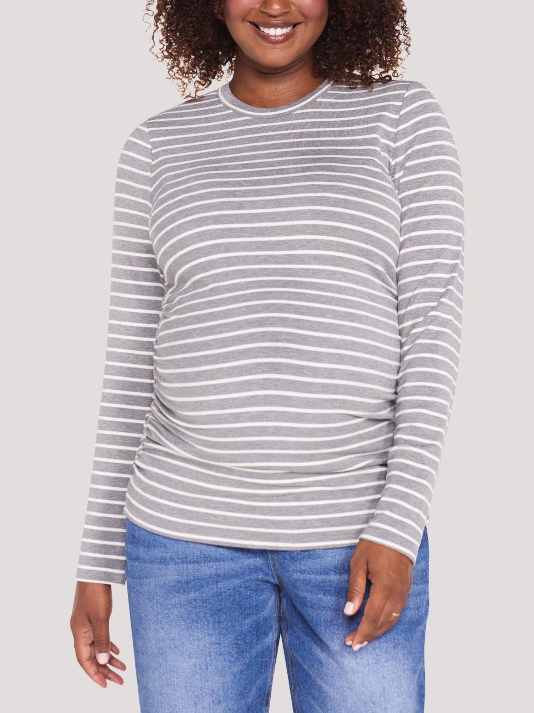 Grey & Vanilla Ice Stripe
