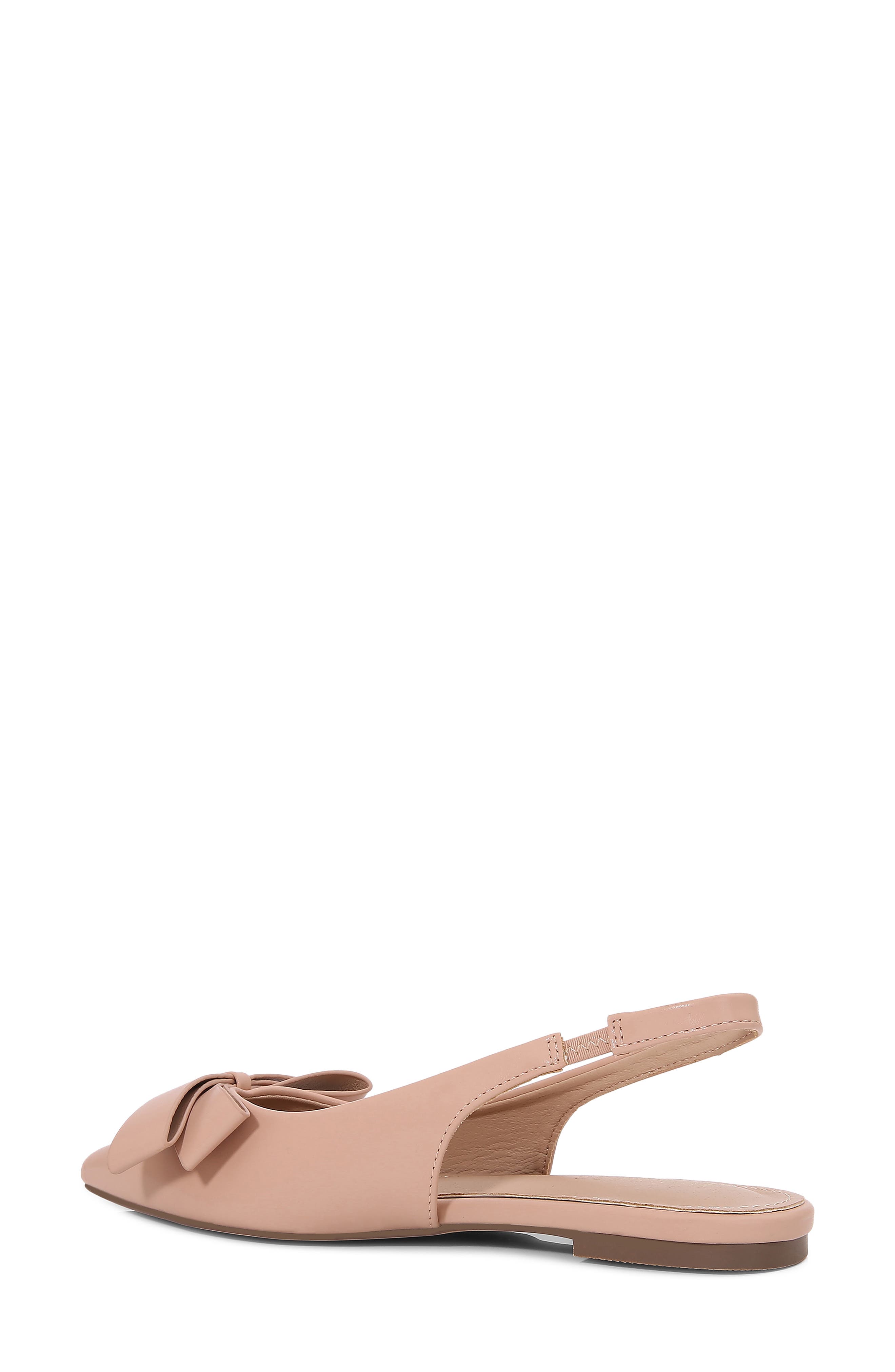 Cinnamon Bow Slingback Flat, Alternate, color, BEIGE