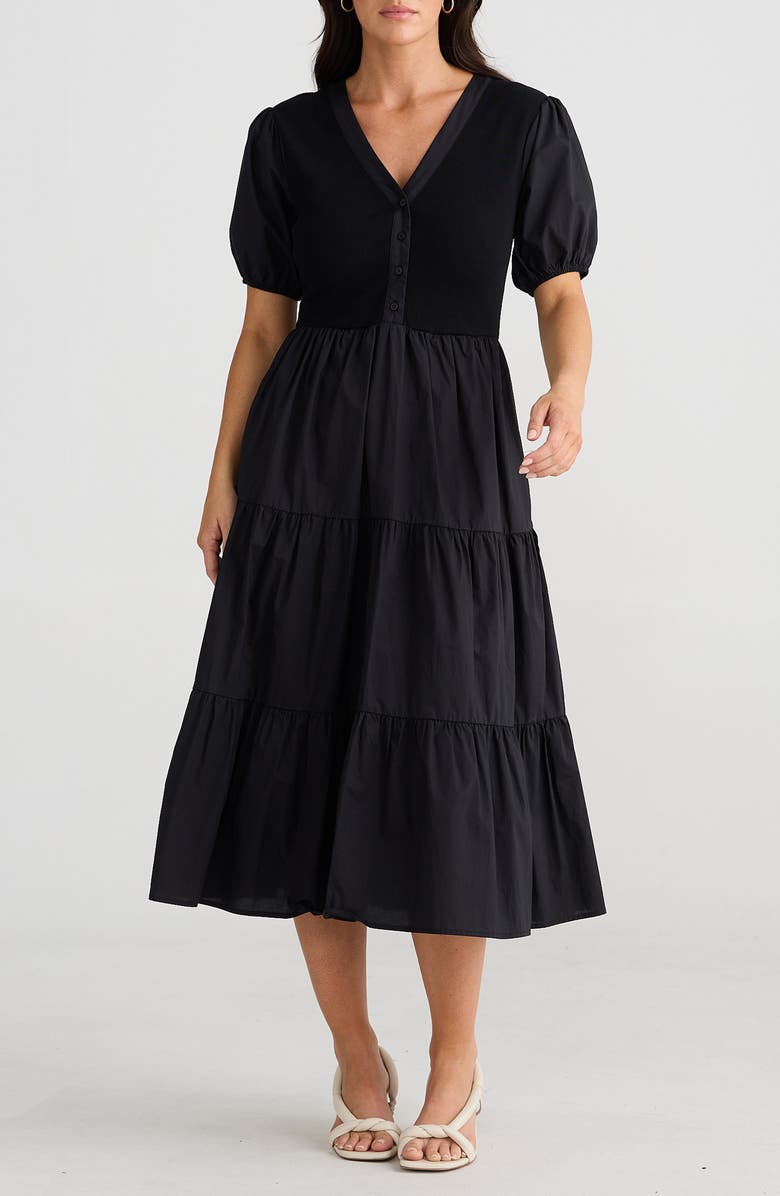 Brave+True Bella Goes North Dress, Main, color, Black