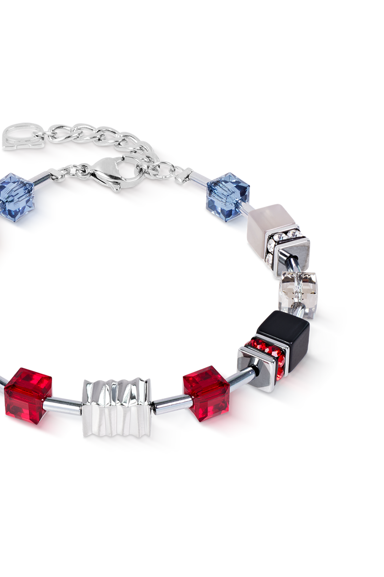 GeoCUBE® Iconic Wave Bracelet, Alternate, color, Grey-Red