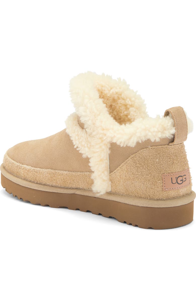 UGG<sup>®</sup> Classic Ultra Mini Spillseam Genuine Shearling Bootie, Alternate, color, Mdsd