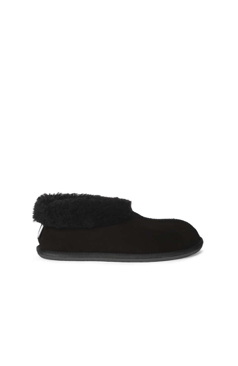 Celtic & Co. British Shearling Bootee Slippers, Main, color, Black