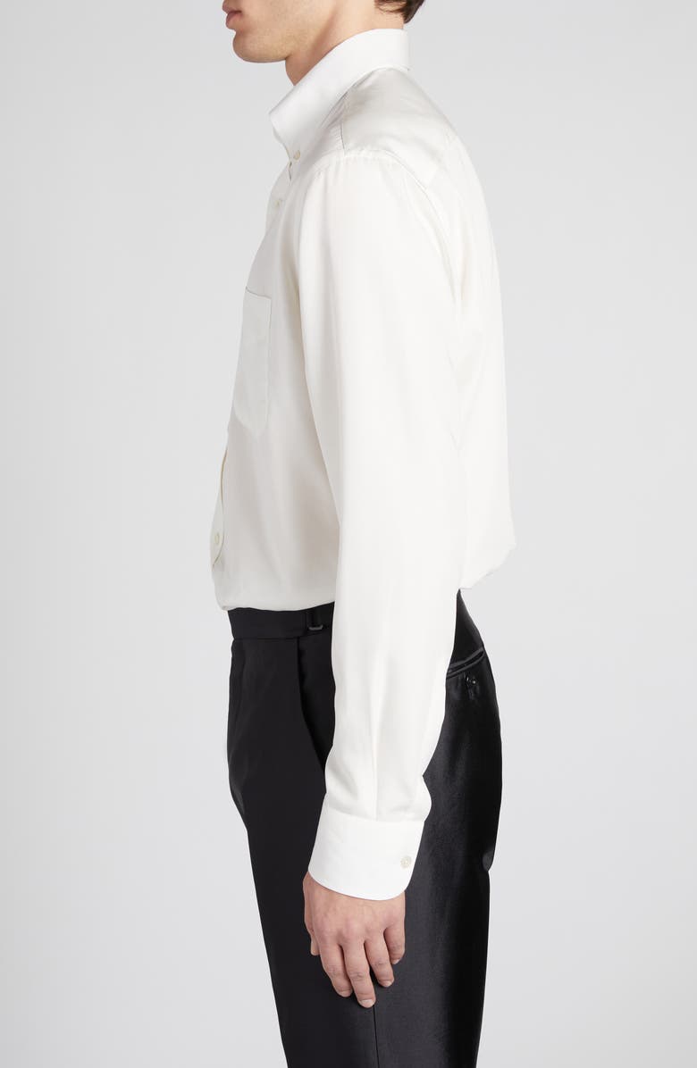 TOM FORD Parachute Fluid Fit Button-Down Shirt, Alternate, color, Soft White