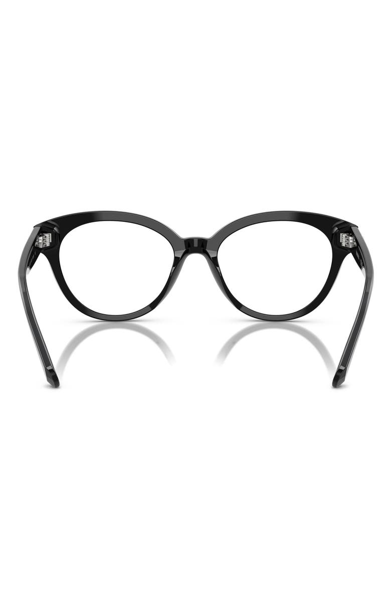 Swarovski 52mm Round Optical Glasses, Alternate, color, Black