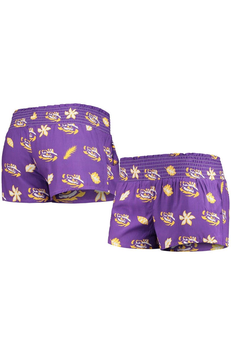 Wes & Willy Women's Wes & Willy Purple LSU Tigers Beach Shorts, Alternate, color, 