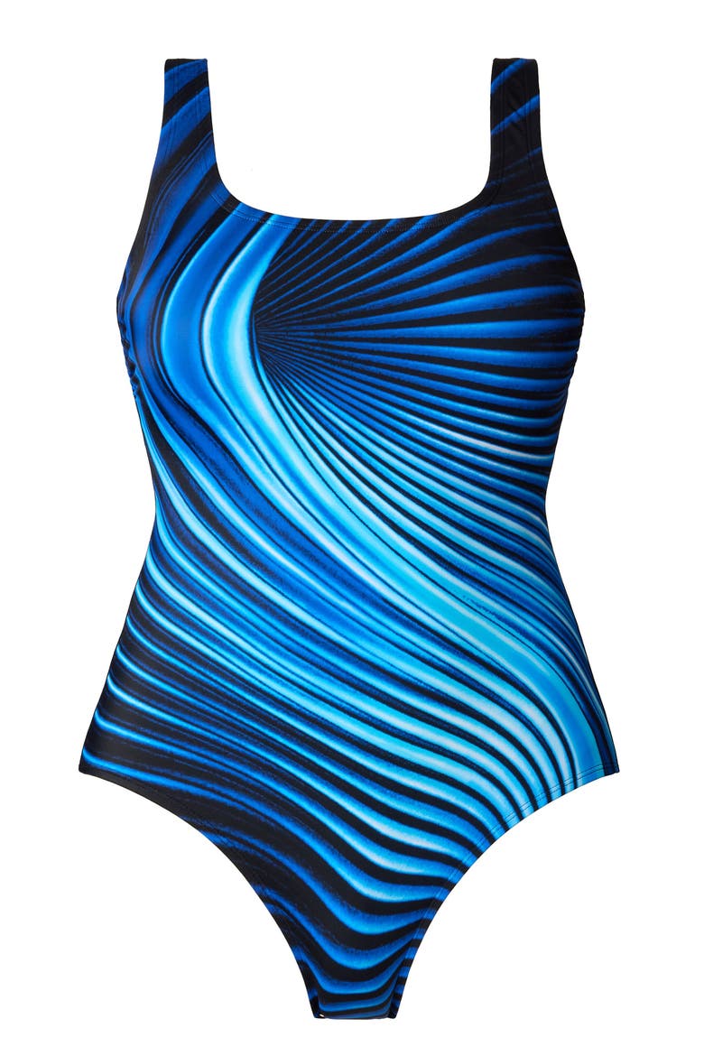 Scoopneck Tank Chlorine Resistant One-Piece Swimsuit, Alternate, color, Curve Control