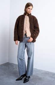 Topshop Oversize Fleece Jacket