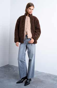 Topshop Oversize Fleece Jacket
