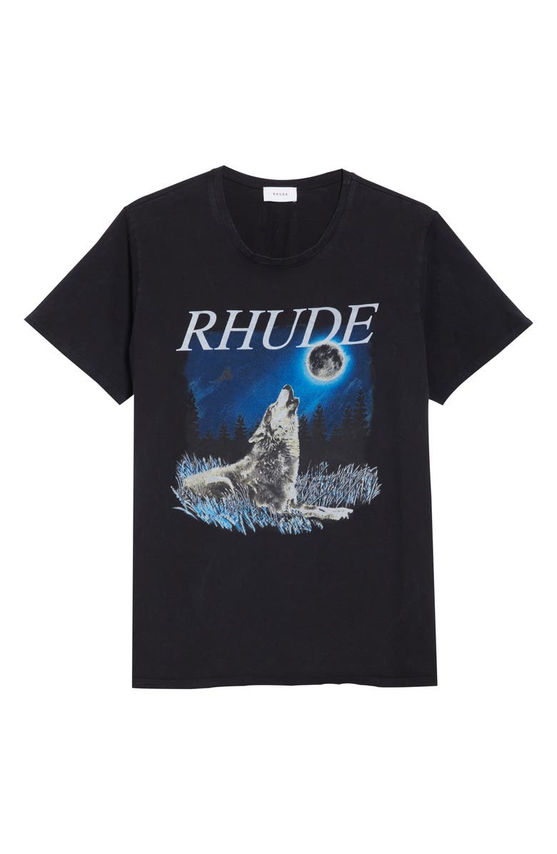 Rhude Wolf & Moon Graphic T-Shirt, Alternate, color,