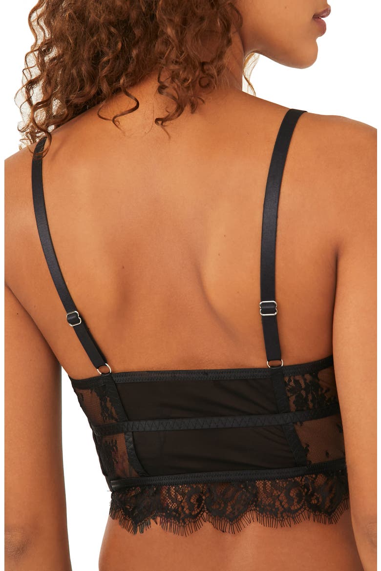 Intimately FP Layer in Lace Bustier Underwire Bra, Alternate, color, BLACK