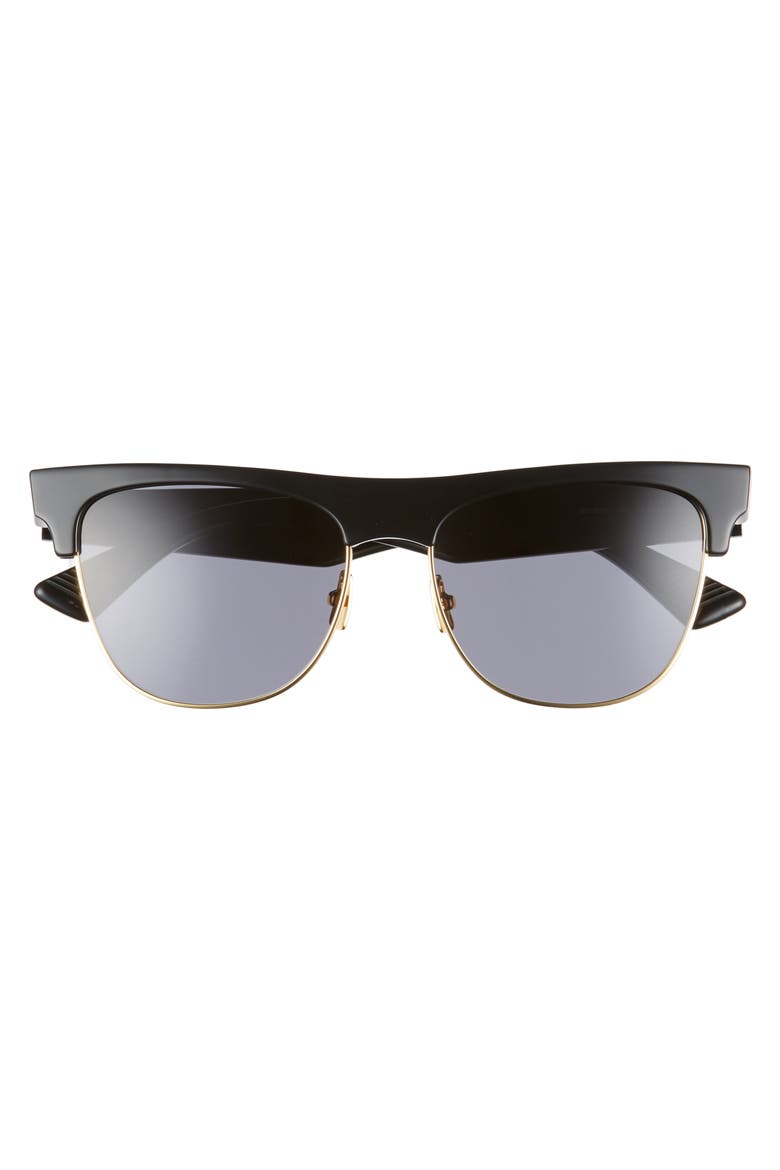 55mm Cat Eye Sunglasses, Alternate, color, BLACK/ GOLD/ GREY