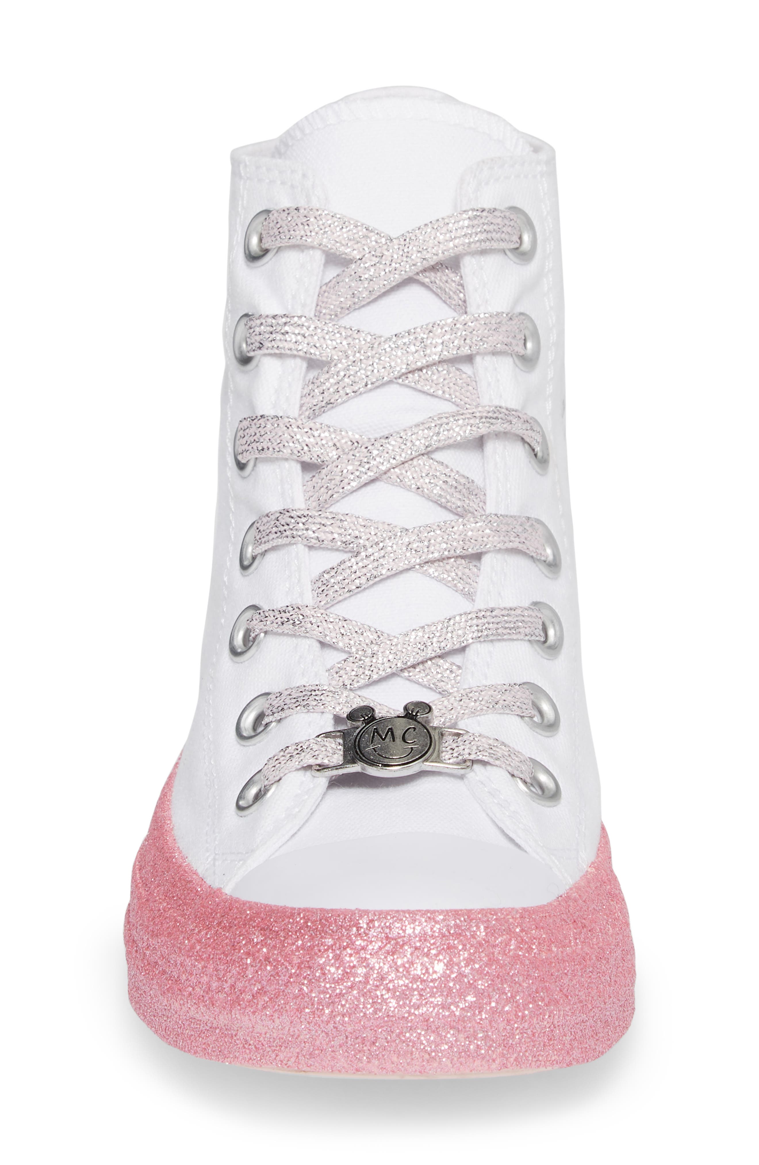 Converse x Miley Cyrus Chuck Taylor All Star Glitter High Top Sneaker, Alternate, color, 