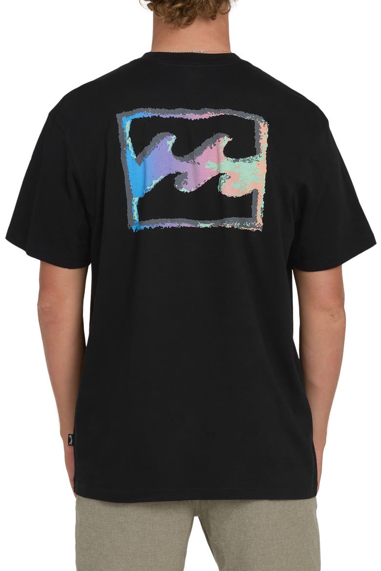 Crayon Wave Premium Graphic T-Shirt, Alternate, color, BLACK