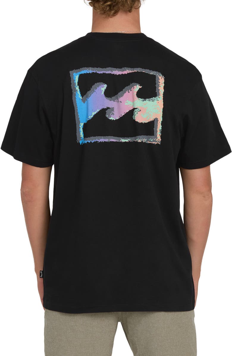 Billabong Crayon Wave Premium Graphic T-Shirt, Alternate, color, Black