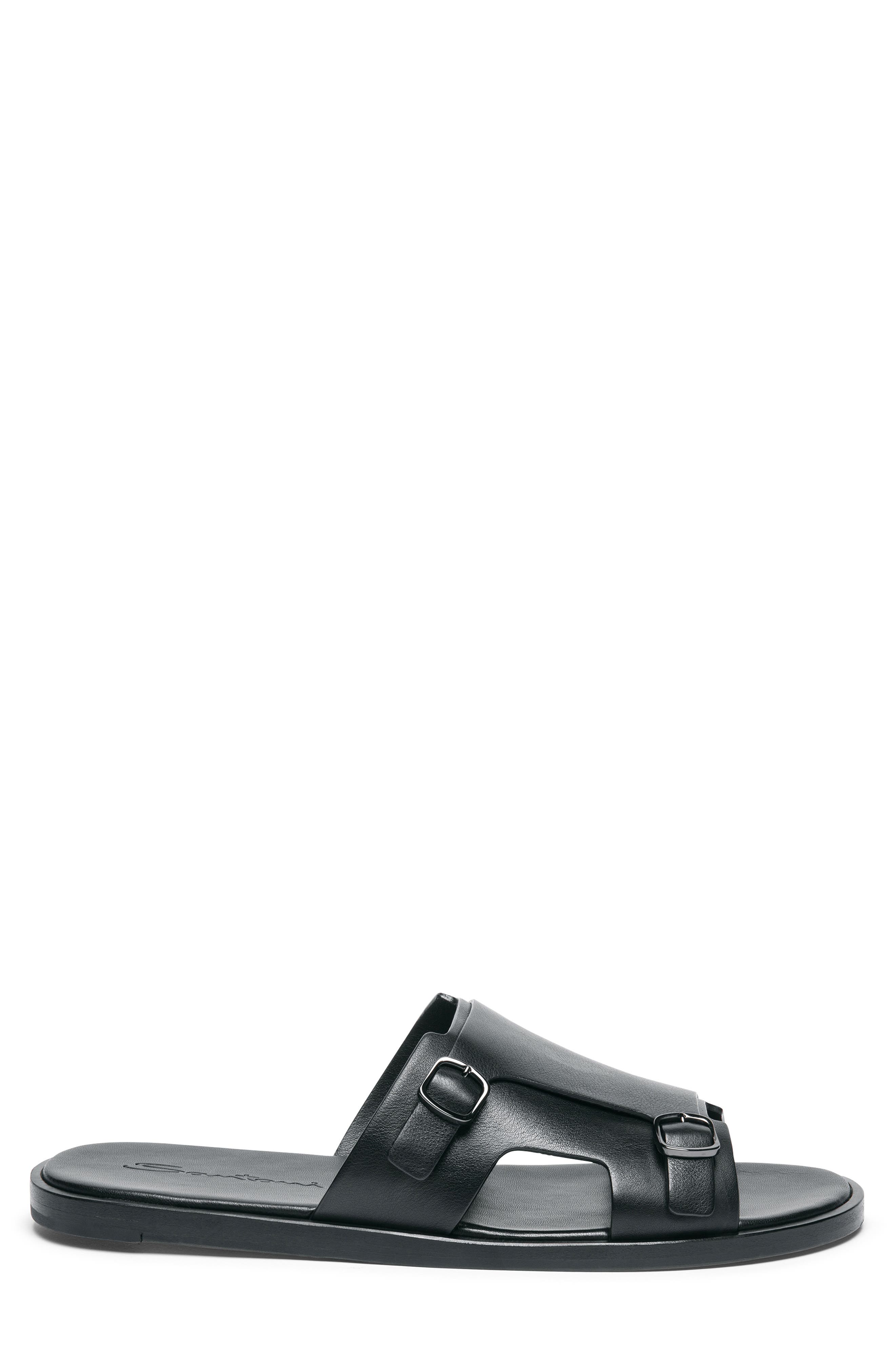 Santoni Duo Sandal, Alternate, color, Black