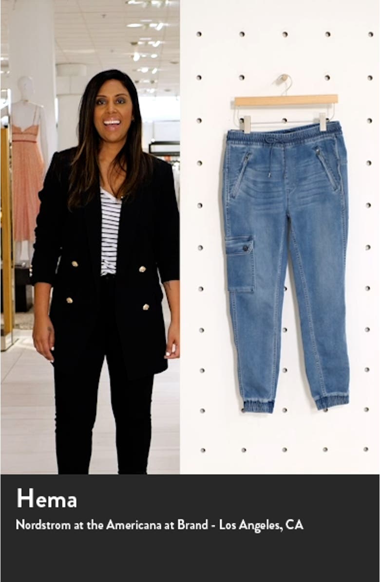 Slim Fit Drop Yoke Cargo Jogger Jeans, sales video thumbnail