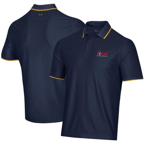 Men's Under Armour Navy/Gold TOUR Championship Playoff 2.0 Performance Pique Polo