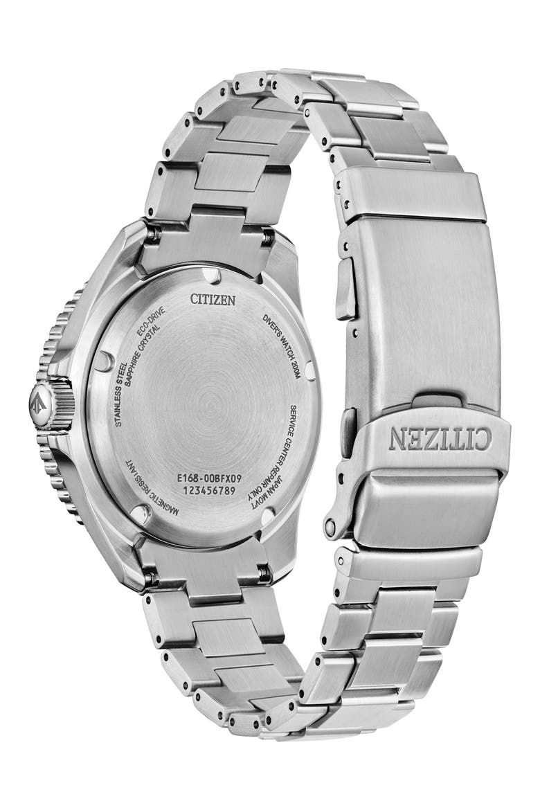 Promaster Dive Eco-Drive Bracelet Watch, 41mm, Alternate, color, SILVER-TONE