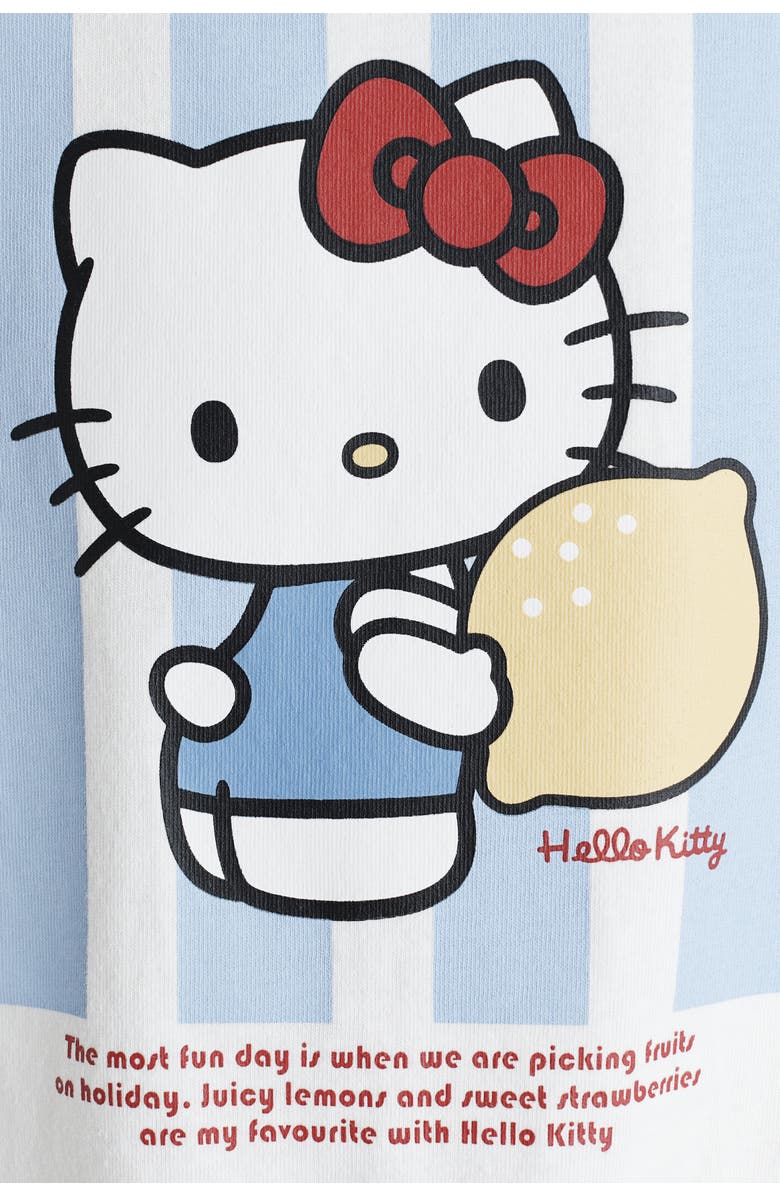 H&M Printed T-shirt, Alternate, color, White/Hello Kitty