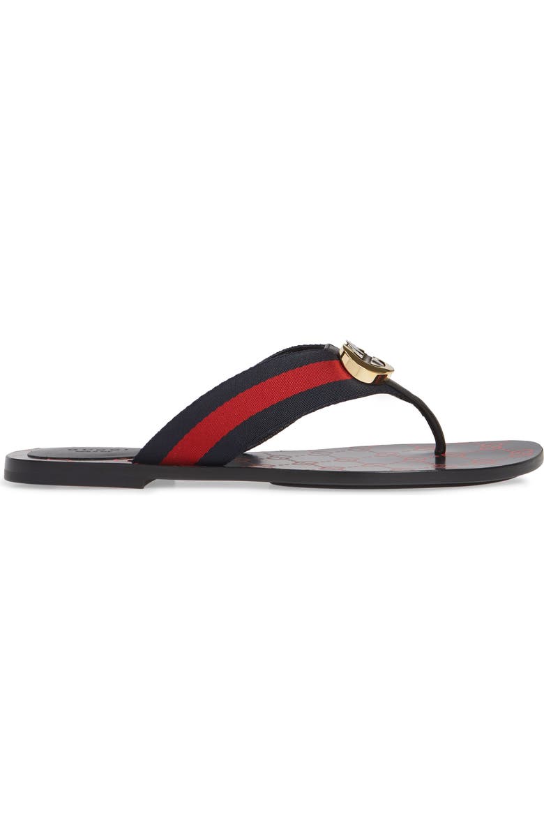 Gucci Kika GG Web Flip Flop, Alternate, color,