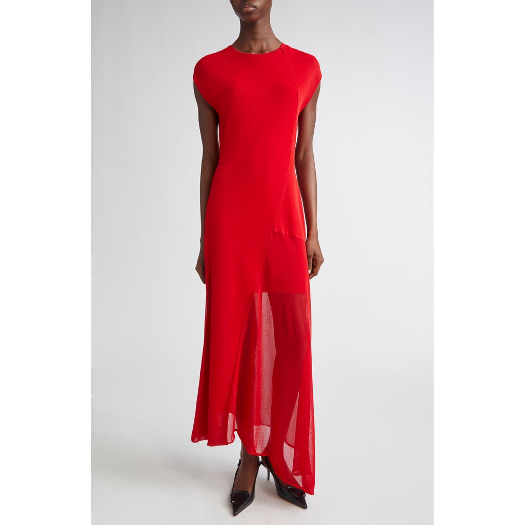 Jason Wu Collection Seamed Asymmetric Dress In Red