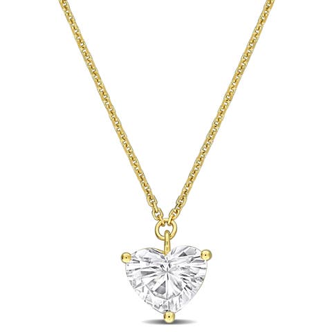 Lab Grown Diamond Heart Necklace 14K