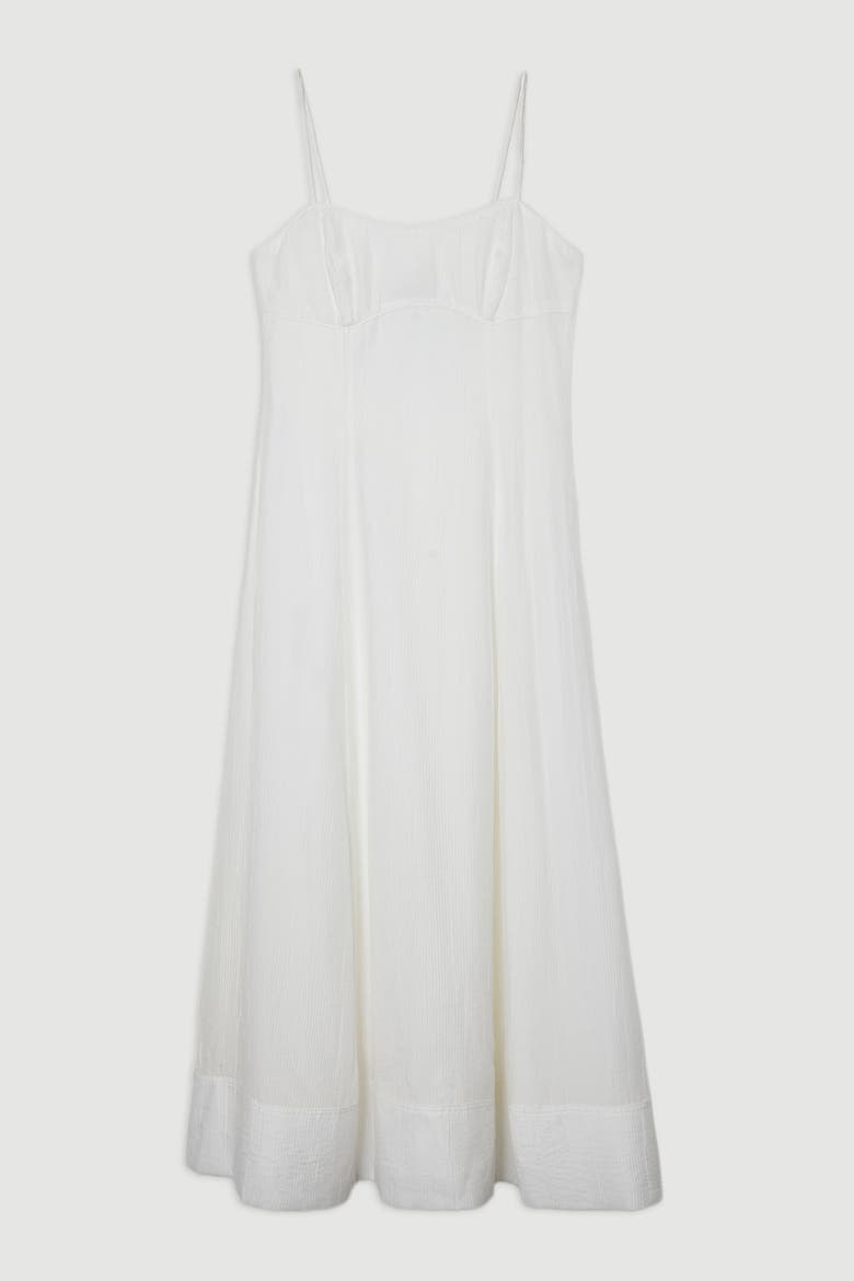 Strappy Woven Midi Dress, Alternate, color, Ivory