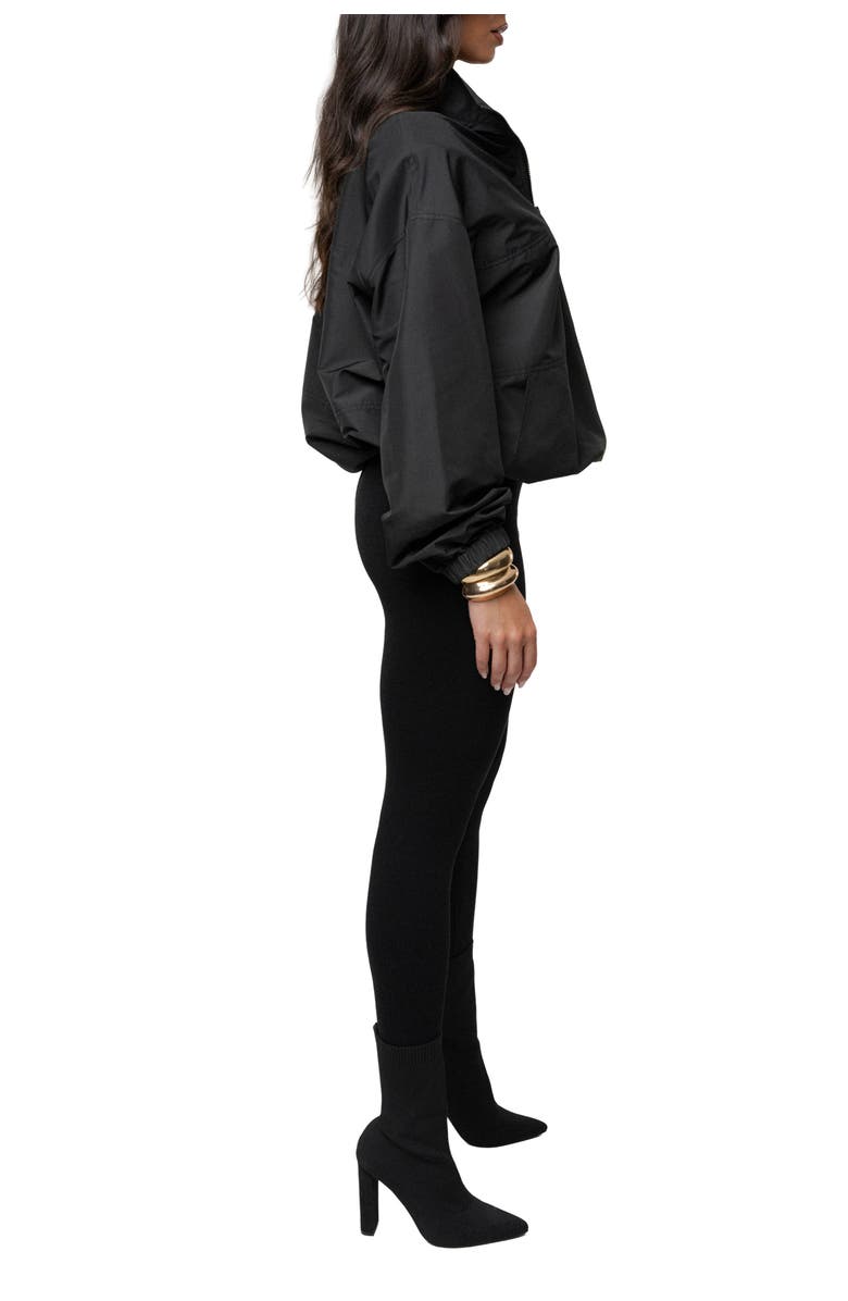 JLUXLABEL Oversized Funnel Jacket, Alternate, color, Black