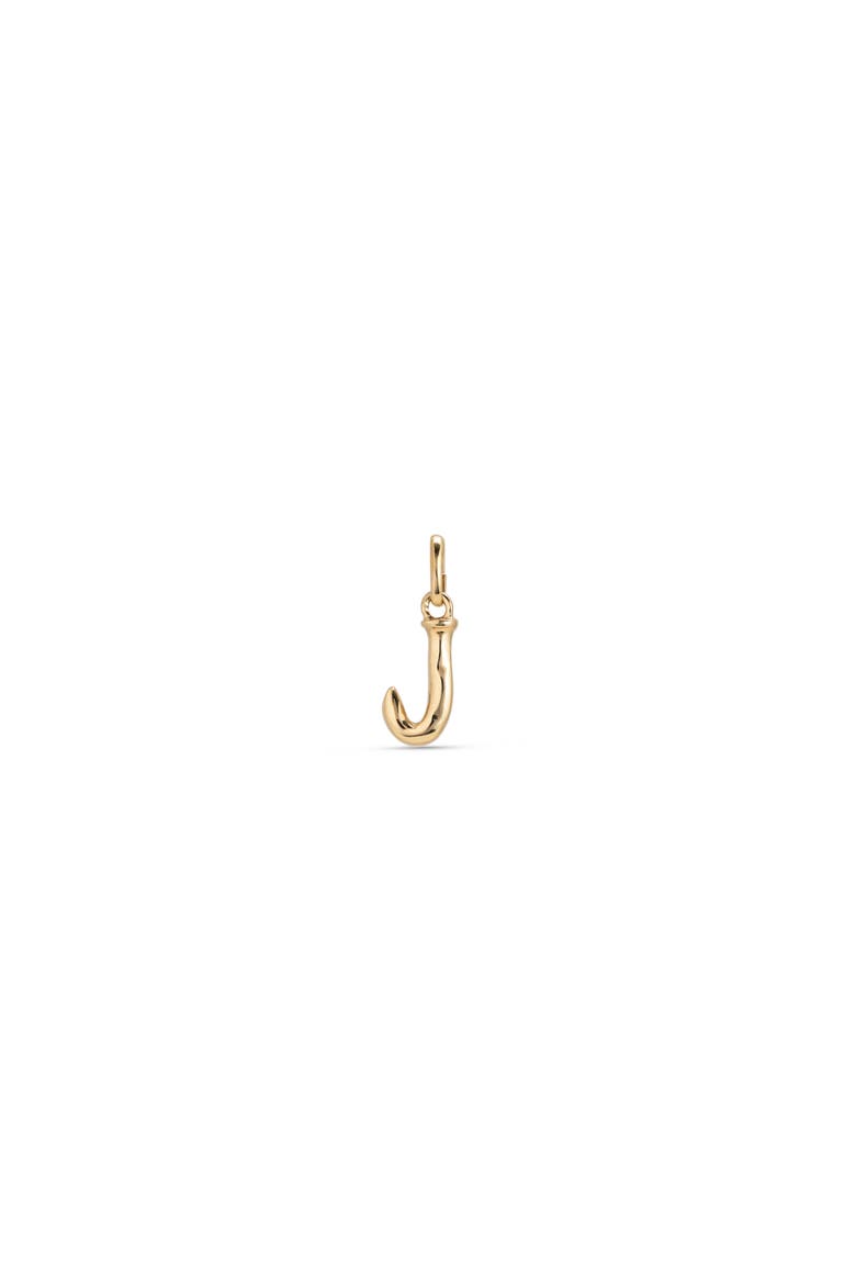 18K Gold-Plated Letter J Charm, Main, color, Gold