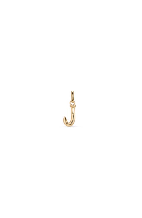 18K Gold-Plated Letter J Charm