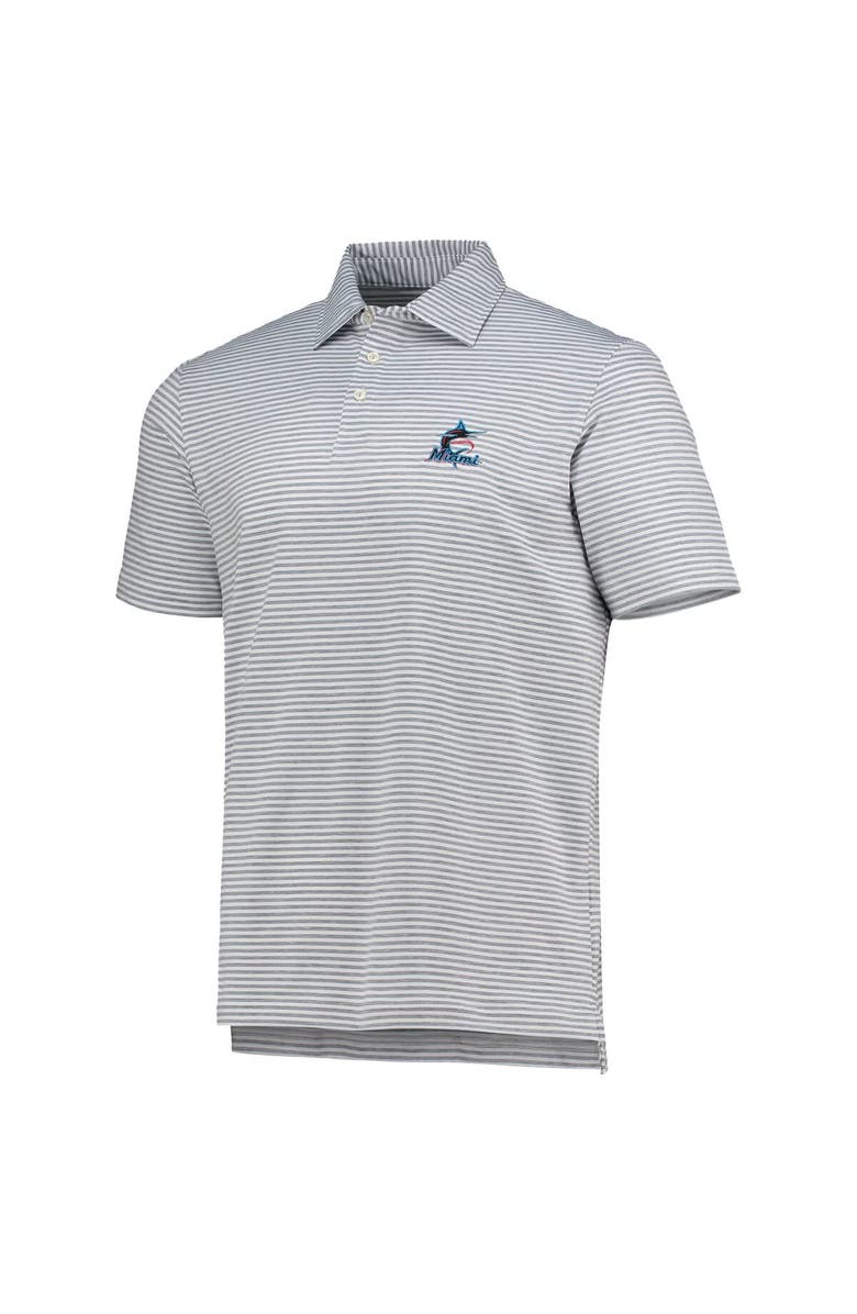 vineyard vines Men's Vineyard Vines Gray Miami Marlins Heathered Winstead Sankaty Polo, Alternate, color, 